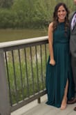 I wanted a dress I could wear to a good friends wedding and I'm 22 weeks pregnant with my bra size a little bigger than normal (pregnant it's a 34C) and my belly not fitting into my other dresses. This dress fit above my belly for that and hid the fact that my bra size got bigger haha. I got tons of compliments on it and the color was so pretty! It was slightly long but I'm kind of short so I wore some heels and it was just fine. :) - Ashleigh M.