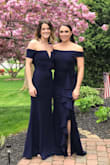 Just as pictured and fit very well. Long enough to wear with heels and hovered just above the ground. The material is not too thin and not too thick. A great dress for a great price! - Alison K.