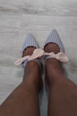 Love this flat mule it is comfortable and classy, goes well with my wardrobe.
The fit is a little wide, but I still love the shoe. - Lynda B.