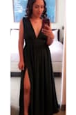 This dress is absolutely stunning, great for any occasion. The green captured my heart and overall the dress was comfortable, I did bring it to get it tailored for the sleeves and the length but I couldn't have purchased a better option than this, I love it! - Ana R.