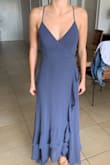 It is true to colour. The lace up back is stunning. Love the adjustable straps. I am having these dresses as my bridesmaid dresses. Just waiting for them to restock. Thank you all the way from Australia! - Rebecca F.