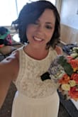 I wore this as my wedding dress for our destination wedding in Arizona. I absolutely love this dress and received so many compliments on it. I was looking for a bohemian type dress and this surpassed my expectations. Amazing quality, perfect fit/length, beautiful lace design. I also wore it to our wedding reception back home in Ohio. I love this website and will definitely be buying dresses from here in the future. - Cara S.