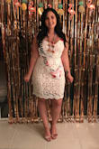 Fit true to size! I was a little worried based on other reviews that I should size up, but the medium fit perfect! If you carry your weight in the lower half of your body it will definitely be form fitting and sexy. I felt confident all night! - Stephanie P.