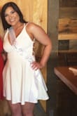 I bought this dress for my bridal shower and everyone including myself adored it! I received so many compliments on the open back of the dress. Great quality; the dress was thick enough I didn't have to wear a bra or even pasties. My only complaint is the liner beneath the dress was very short. I have larger hips and a larger rear end than average and I did have to keep pulling it down every so often. I chatted with someone on Lulus website prior to ordering and had asked if I should buy a medium or large because of the other reviews. I read about the liner and I'm glad I took their advice and bought a large. Overall, so pleased with my purchase! - Brenda C.