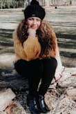 Immediately what attracts one to this sweater is the fantastic shade of mustard yellow. The fit is quite comfortable and very warm. Throw on some leggings underneath and booties and a hat to finish the look. - Stephanie S.