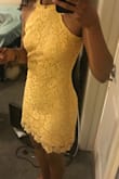 This dress fits really well. Bought it for graduation. It's not super tight but not too loose either. - Julia S.