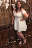 I loved this dress. I wore it for my bachelorette party and it was a hit. It fit me perfect and wasn't too short or too tight! I am big in the chest and it was perfect. Super comfy too!! - McKenna D.