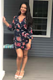 I wore this dress to a wedding shower, and it was perfect! Some reviews mentioned the dress being a bit large up top, and that's true. I used one safety pin to adjust the chest. I got so many compliments! - Marcia N.