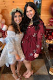 I was a guest at a Fall bridal shower and this dress was a hit. I'm tall and it's really difficult to find dresses that aren't super short on me, this one sat right above my knees and it was super cute. :D - Miriam B.