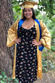 The fit is very nice. It was just tight around my cleavage but other than that i loved the fit! The material is very nice, it's soft and light. It's perfect for the summer and for dates. I'm actually planning on wearing this to my graduation! - Samantha G.