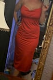 Great fabric with stretch. My strapless bra does not show through, but my fairly flat stomach and hips do. I will wear Spanx. - Cheryl B.