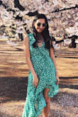 I wore this during a recent trip to Japan, and it was such a beautiful dress to wear around the cherry blossoms! It's a little snug, and the way it wraps around isn't the most comfortable, but still really glad I bought it. - Monica S.