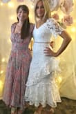 This dress was beautiful, I wore it to my bridal shower 5/18 and people could not stop complimenting the details of the dress- they absolutely loved it and so did I. Dress fits true to size. - Maria