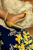 Loving these shoes. Super-comfy, stable, and a bright summer color. Love these shoes with my skin tone. The color just pops. And the thick heels make these shoes very comfortable to walk and stand in. - Tresa S.