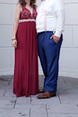 Wore to a wedding and it was great. Had a belt added for some extra pzazz! Had to have it hemmed and added cups in when altering. - Kayla W.