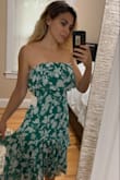 The dress is so cute and fits nice. It would be better for me if it had smthng that pulls it up, but no big deal, I'm just going to add something so I feel more comfortable. It is a nice color and looks even nicer in person. - Arsi I.