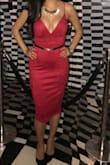 I bought this dress In an XS and it fits perfectly. Color is great. - Alice K.
