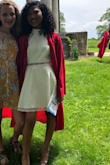 I wore my dress to my 8th grade graduation. I got so many compliments, and the dress just complimented my figure. This dress is very comfortable too, and it works perfectly with a long necklace. I recommend this dress so much! - Sanaa H.