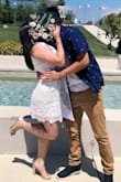 The material was perfect! Hugged my body great. I wore it for my graduation, and it was everything I wanted. I also bought the shoes on here and some earrings for that day! It's all great quality. - Polet G.