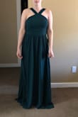 I bought this in hopes it would match my other bridesmaid dress to replace it; however, it was too dark. It was beautiful and fit so nicely. I would have kept it if it didn't look like such a bridesmaid or prom dress! - Sarah H.