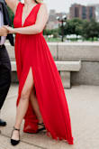 Absolutely perfect for our engagement photo shoot! We are having a formal wedding and this dress helped set the tone on our Save the Dates. I have had friends of friends compliment on this dress after seeing it on refrigerators. I have worn to another wedding and am thankful to have this stunning dress in my closet for any formal events. Major bonus, this dress is comfortable! You will not regret this purchase! - Hillary K.