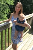 Really love this dress! Perfect for a summer day or night. Very light weight and comfortable. You're able to adjust how tight the straps are at the back which allows you to customize the fit. I wore this to a birthday dinner and felt great in it. Was even able to nurse in it! - Melanie H.
