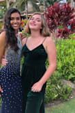 I used this dress for prom and I loved it! It looks so good and even fits for my height! It was super comfortable and the neckline was just right. Although, the leg slit was too much to the side, so it was hard to get my leg/shoes in the picture. - Olivia M.
