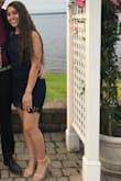 I bought this dress to wear to my sisters wedding and it was perfect! The fit and color was great. I wear a size 6 jeans in American Eagle for reference. Only bad thing was that the lace on the dress chaffed my armpits a little bit that was because I was dancing all night. - Joslyn P.