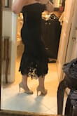 This dress is perfect! Super classy and amazing material! I can't wait to wear it to the wedding I have coming up! Not wearing the shoes in the picture... just used it for height - Orit E.