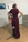 I bought this for an upcoming wedding and I could not believe how fast it got delivered here in Australia! The dress fits perfectly, the only thing is that even for my tall figure the dress run quite long and I don't wear heels so I would have to shorten it a bit. Otherwise, amazing wrap dress and great quality! - Stephanie B.