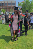 This dress is amazing! Fits true to size and the material is soo nice! Not uncomfortable at all. I wore it for my graduation and got so many compliments. Highly recommend this one. - Alexa C.