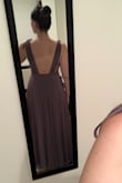 I wanted this dress to work so bad. The color was gorgeous, the skirt length was just long enough if I didn't wear heels, but the waist seam hit about 1 1/2" too high on me. The straps didn't have any extra seam allowance so I couldn't extend them so I had to return it. The silhouette had potential but I went with another style. - Elicia W.