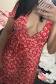 Fits perfectly but is a little snug around the arms. I still love it. I can see myself wearing it casually with some white tennies or dressing it up a little with some wedges. Only thing is that it's very low cut. I ended up safety pinning just for my comfortable preference. I'll insert both pics to show the difference. - Margaret R.
