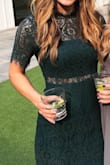 Wore to a wedding and received a lot of compliments. The next day I was at a bridal shower and the soon to be bride was wearing it in white. Popular item! Slip under lace can ride up if not careful. - Alicia B.