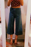 Love them but need a belt and looks best if I wear it with a crop top and wedges. They deff give off a mom jean vibe but look super cute. Fabric is good material too. - Dayna V.