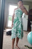 I had to try on as soon as I got it and can't wait to wear! I wear a women's XS/0 and it fits perfect. If my bust was any larger would have to size up. Pic is dress right out of package. - Summer E.