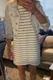 The perfect throw on and go dress. It has two layers so it can be a little hot to wear in the summer. It is also kind of short. Not a dress that you can bend over while wearing! - Meaghan M.