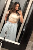 Cute high waisted skirt, love the option of how many buttons you want open. Perfect for summer. - Kuldip D.