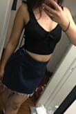 Good think fabric, cute tie on the chest. I can already tell this is going to go with everything. Altogether a good purchase. - Karen Z.