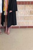 I love these heels! They are so cute and comfortable, perfect for my graduation. They do run a little bit large but not large enough to size down- I just tie the straps tighter. - Bailey D.