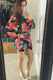 I love that the material is nice and flowy and seems that it will breathe well. Perfect for a date night. I love the open back. It doesn't hit too low and fits perfect around my waist. The shoulders stay in place and there is plenty of room in the chest. I feel like the top will be flattering if you are smaller chested or have a little bit more. The bottom is a little shorter but since I am only around 5 feet tall it isn't a problem at all :) - Cara R.
