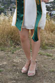 These heels finished the perfect look for my college graduation pictures! They look nice enough for the occasion, but can also be more casual for the office. The platform makes the heel height much more bearable, so the shoes are generally comfortable; however, the straps are a bit rough on my ankles. I had to add a little band-aid to protect my skin, but I think the shoes are the definitely worth the money! - Elena V.