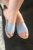 I received my package today. Fast shipping for that. The sandals are cute but not confortable little to hard. Hopefully, it will become a little more comfortable with use. - Nathalia P.