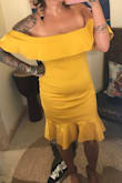 After reading all the reviews I was excited to order for an upcoming summer wedding but.....
The material is too thick imo. It definetly doesn't feel cheap which is nice but not ideal for a summer event. Just not flattering all around for my body type. Fit pretty well in the chest area and seems like it would stay up. Did not give me a confidence boost ;( - Leslie N.