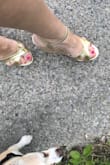 it is so difficult to find great gold wedges and I finally did and at such a great price! Very comfortable - I just walked my dog in them! - Michele M.