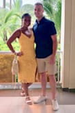 Love this dress! So bright and beautiful. First ordered the dress in medium which is my usual size but it fit looser around my waist than I wanted. Exchanged the dress for a small which was a very easy process. The small fit perfectly! Very happy with my purchase. - Kristal A.