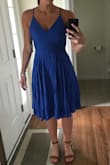 Super cute but the back is too low to wear a bra but there is not any padding in the front. Tall girl approved on the length! - Katie D.