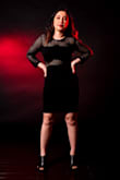 I wore this dress to a photo shoot with NYMM and it was absolutely gorgeous! I love the bandeau-like top. The sheer detail of the dress makes it very sexy and proper at the same time. A must-have LBD for the summer! - Jennifer S.