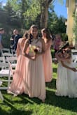 We bought 2 dresses from 2 online pages (Hello Molly and this one). The fabric of this dress looks expensive and the finishings are well done. The dress was used as a bridesmaid dress and we got to choose from those 2 stiles this one look the best! - Brenda L.