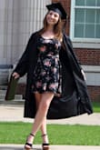 Bought these to wear for my graduation. I have relatively wide feet for a girl but these shoes fit great (even though I did have a few blisters on the outside of my toes after the first day of wearing them). For how high they are they really are super comfortable to wear and I lasted the entire day on them! - Felicia H.